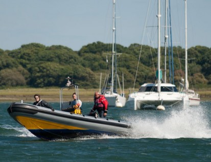 Powerboating across Chichester Harbour